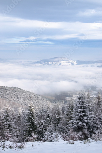 Winter wonderland in Beskidy Mountains