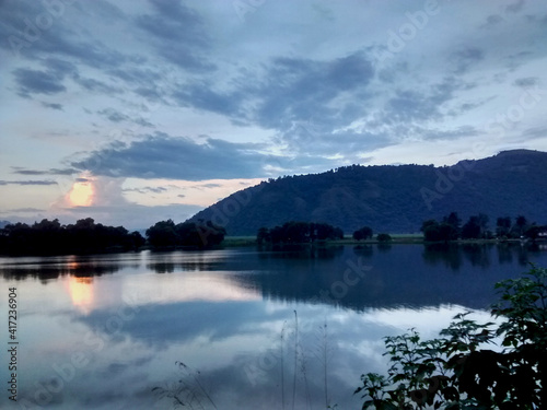 sunset over lake - Amatitlan Lake Guatemala 