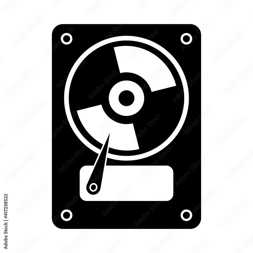 Hard disk symbol, web and computer icon Hard disk symbol, web and computer icon