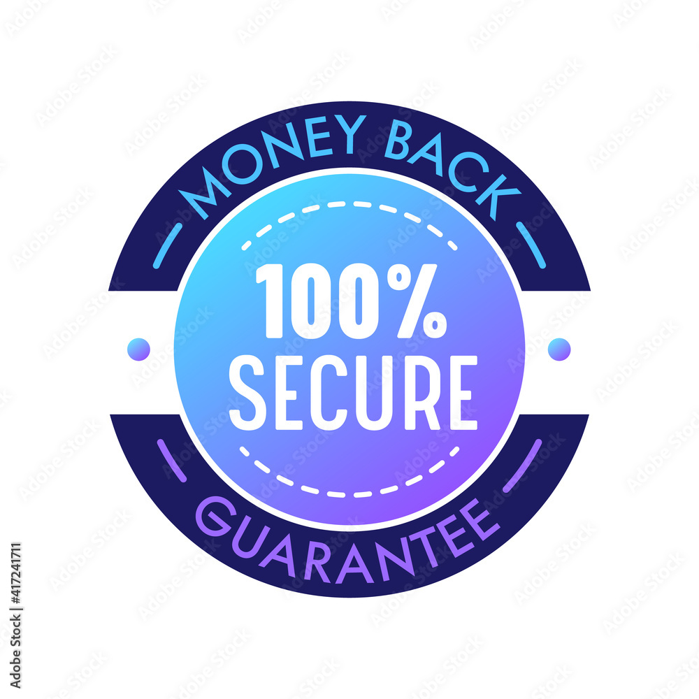 Money Back Guarantee, Secure Warranty Satisfaction Round Label, Commercial Banner Marketing Certificate, Advertisement Money Back Guarantee, Secure Warranty Satisfaction Round Label, Commercial Banner Marketing Certificate, Advertisement