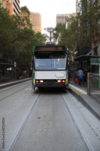 Tram in Melbourne Victoria Australia