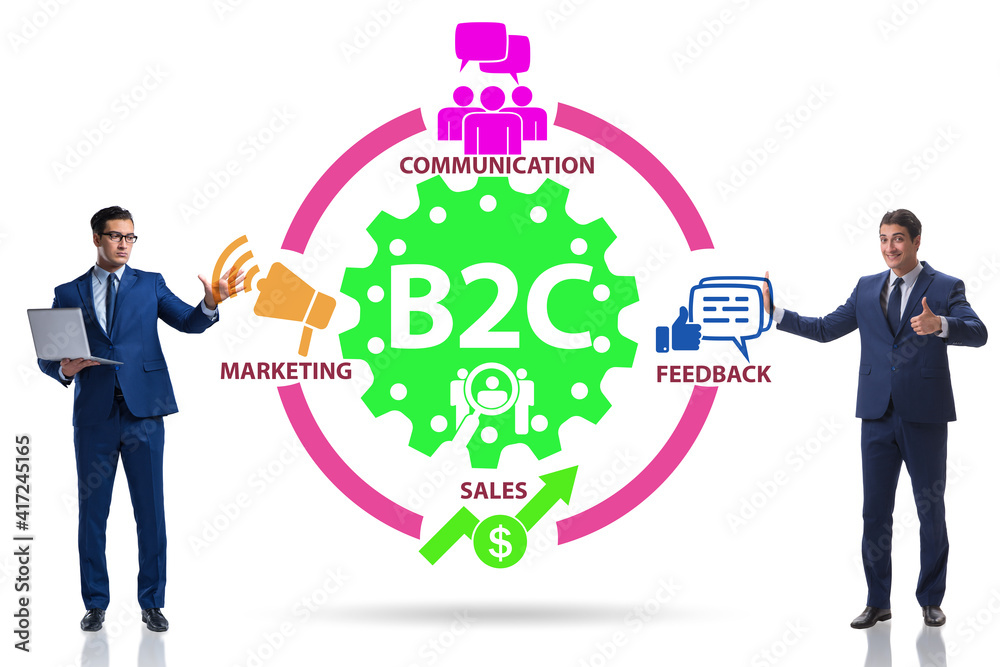 Business to customer concept with business people Business to customer concept with business people