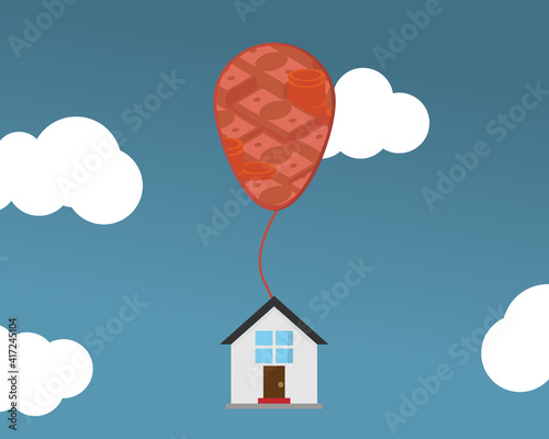 A balloon payment for house loan vector
