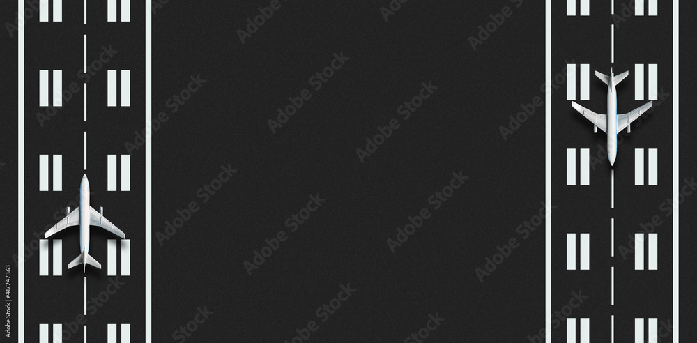 Abstract airplane preparing to take off on the runway copy space Abstract airplane preparing to take off on the runway copy space