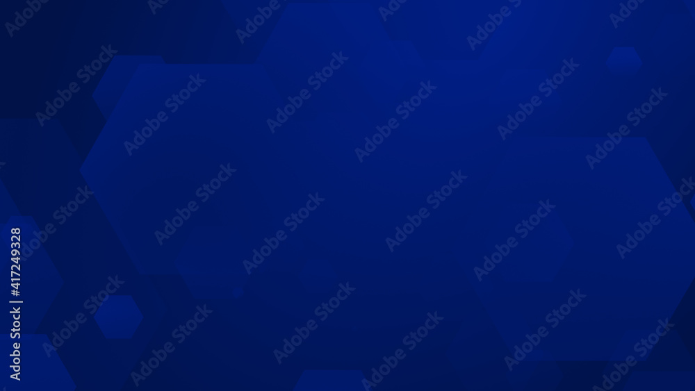 Obraz premium Abstract hexagon geometric blue pattern technology medical and science dark background.