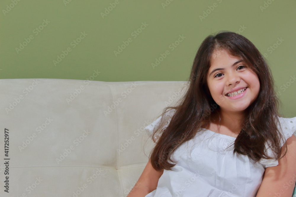 the happy girl in the couch the happy girl in the couch