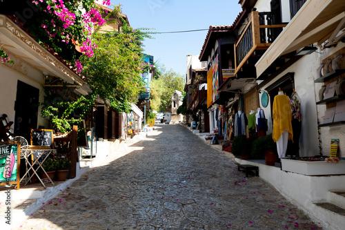 Fototapeta Naklejka Na Ścianę i Meble -  Mediterranean style streets of Kaş province of Antalya, Turkey.