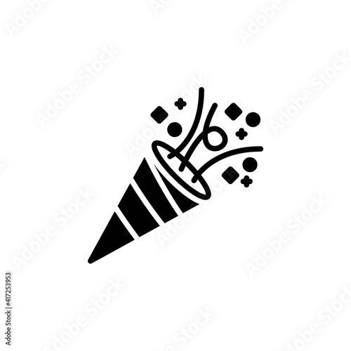 confetti solid Icon.carnival and tool vector illustration on white background