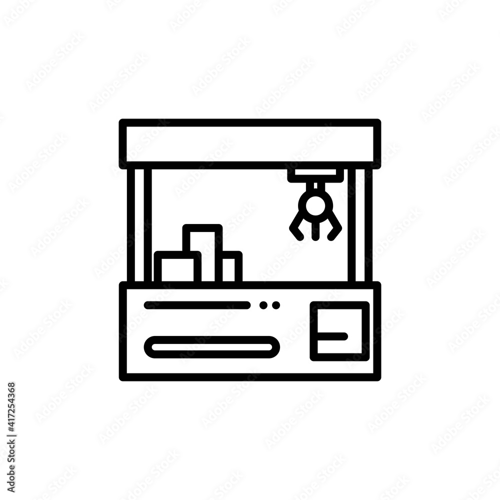claw outline Icon.carnival and tool vector illustration on white background claw outline Icon.carnival and tool vector illustration on white background