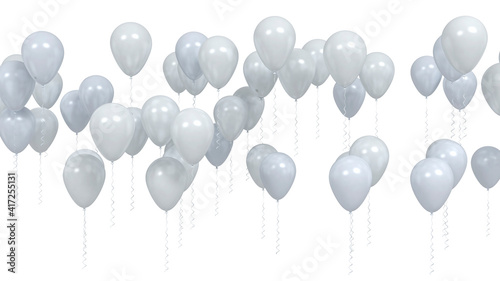 Balloons isolated on white celebration background