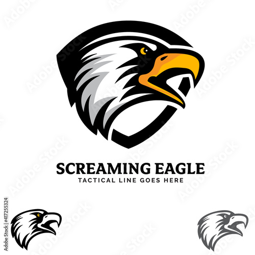 Screaming Eagle insignia vector illustration