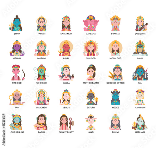 Indian god , Thin Line and Pixel Perfect Icons