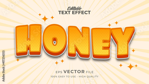 fresh honey editable text effect