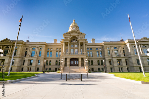 Exterior of the Wyoming State Capitol Building in Cheyenne photo
