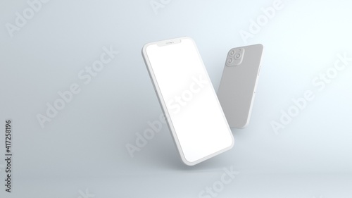 white iPhone 12 3d modeling