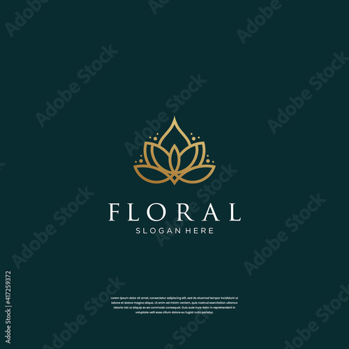 minimalist lotus flower logo design inspiration