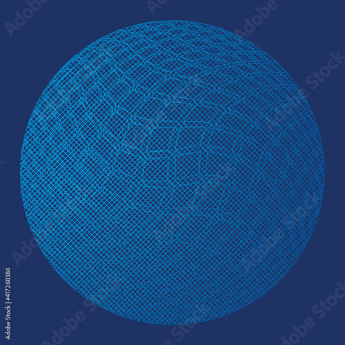 Openwork sphere. Abstract design element. Vector illustration