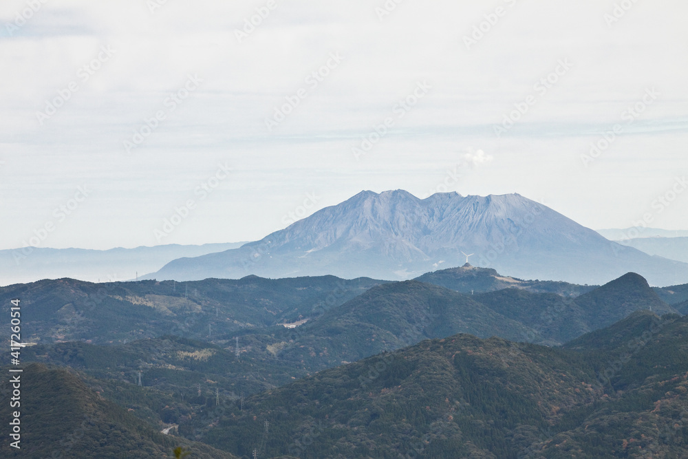 金峰山山頂から見る桜島
