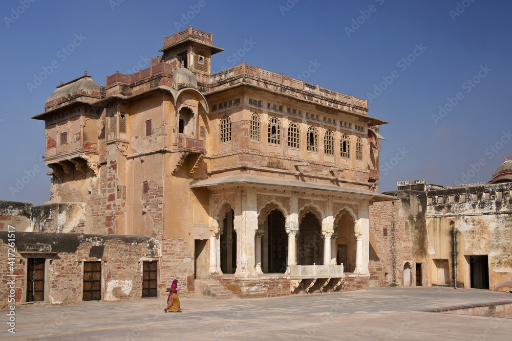 Singh Palace within the historic Ahhichatragarh Fort, Nagaur, Rajasthan, India