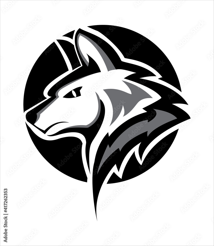 wolf logo vector icon design