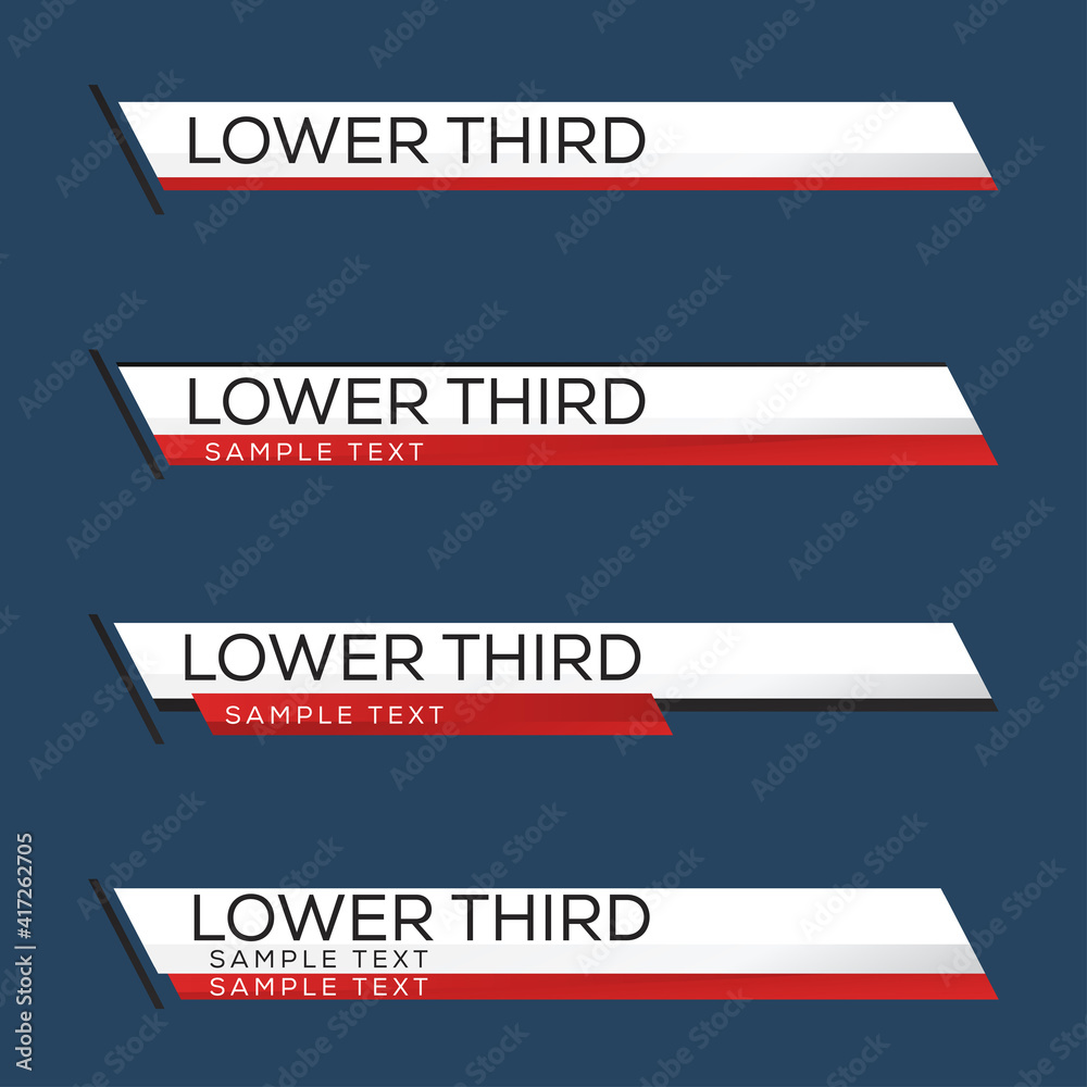 Lower third design template. Vector illustration. Lower third design template. Vector illustration.