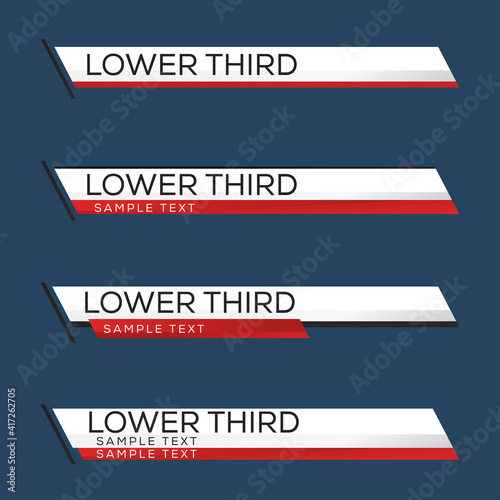 Lower third design template. Vector illustration.