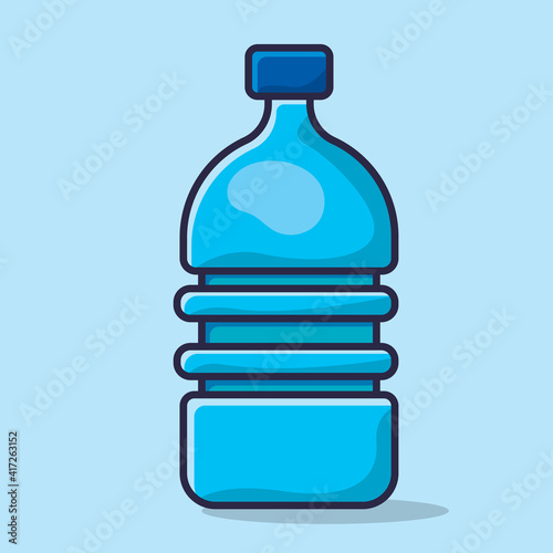 gallon water cartoon isolated vector illustration in flat style