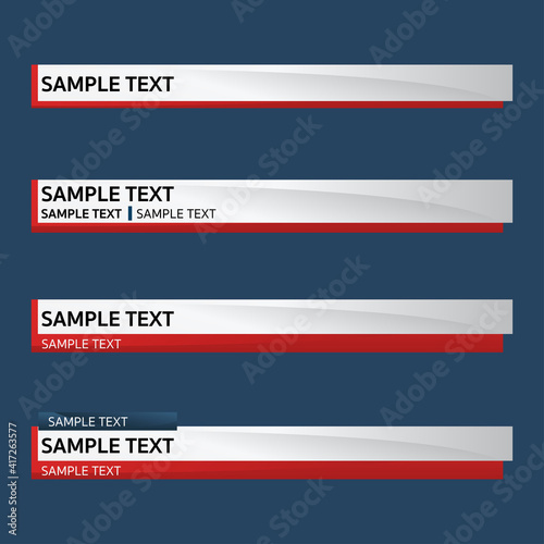 Lower third design template. Vector illustration.