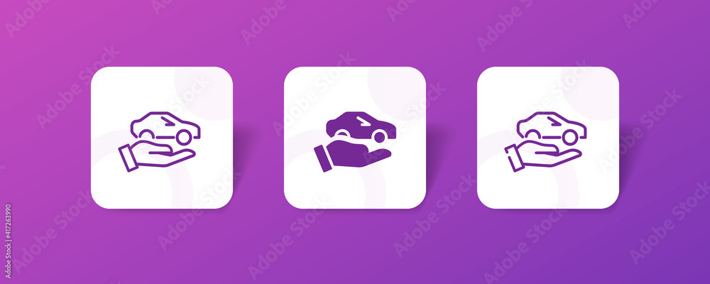 car loan pixel perfect icon set bundle in line, solid, glyph, 3d gradient style car loan pixel perfect icon set bundle in line, solid, glyph, 3d gradient style
