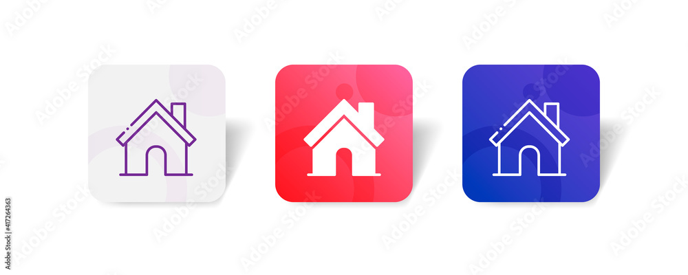 simple minimal home house pixel perfect icon set bundle in line, solid, glyph, 3d gradient style simple minimal home house pixel perfect icon set bundle in line, solid, glyph, 3d gradient style