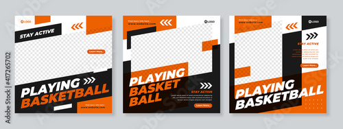 Sports social media post design template Premium Vector