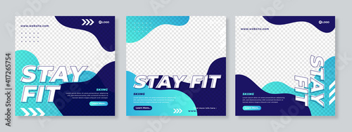 Sports social media post design template Premium Vector