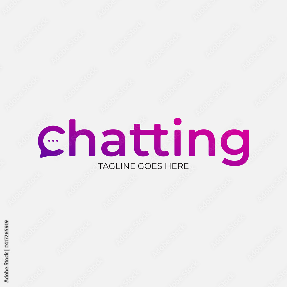 Logo Chatting App Vector Design, Talk Logo for chat applications