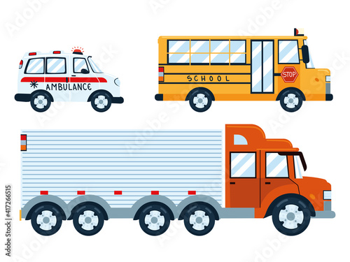 ambulance bus truck
