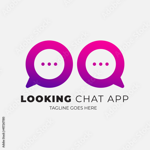 Looking Chat App Vector Design, Talk Logo for chatting applications