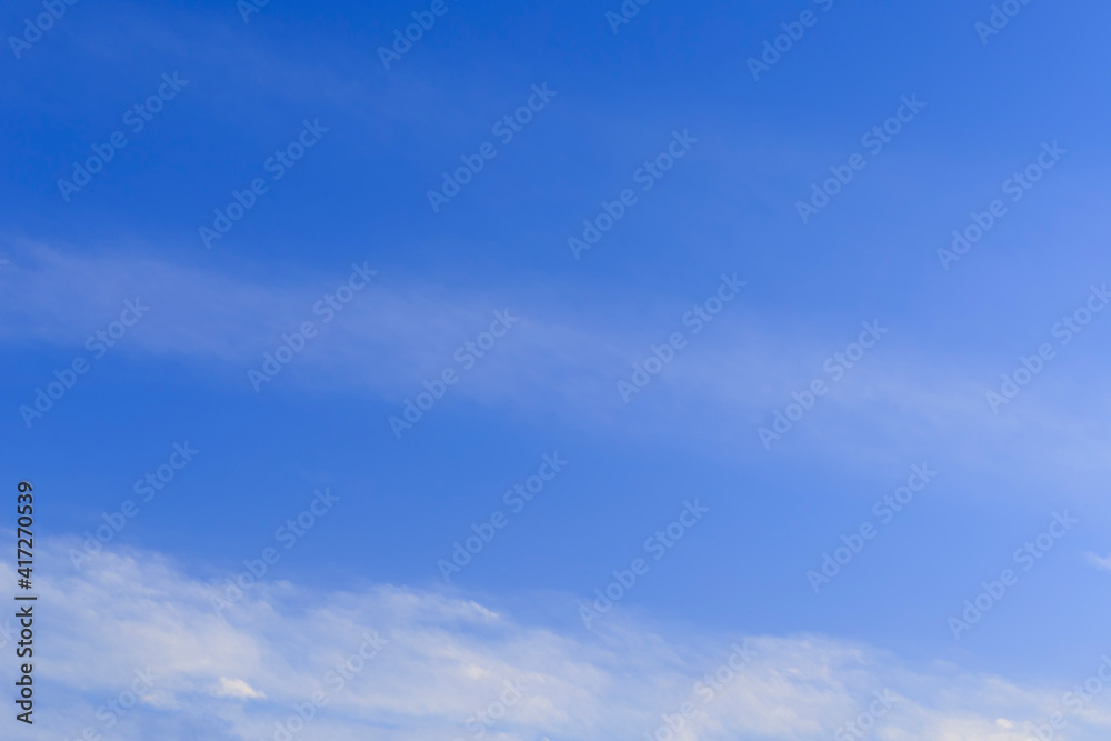 Beautiful clouds with blue sky background. Nature weather, cloud blue sky