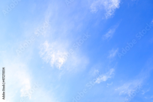 Beautiful clouds with blue sky background. Nature weather, cloud blue sky