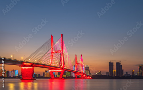 The Second Yangtze River Bridge in Wuhan,hubei province, China