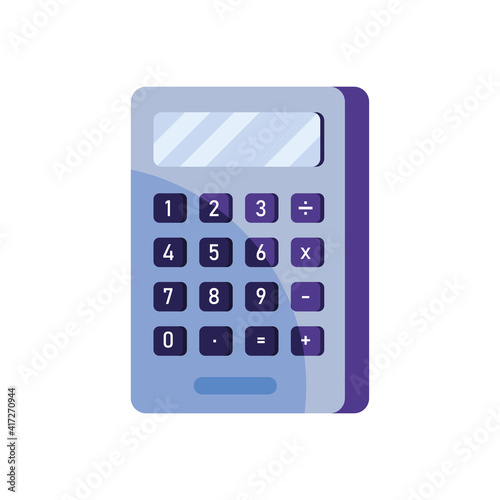 calculator math device isolated icon