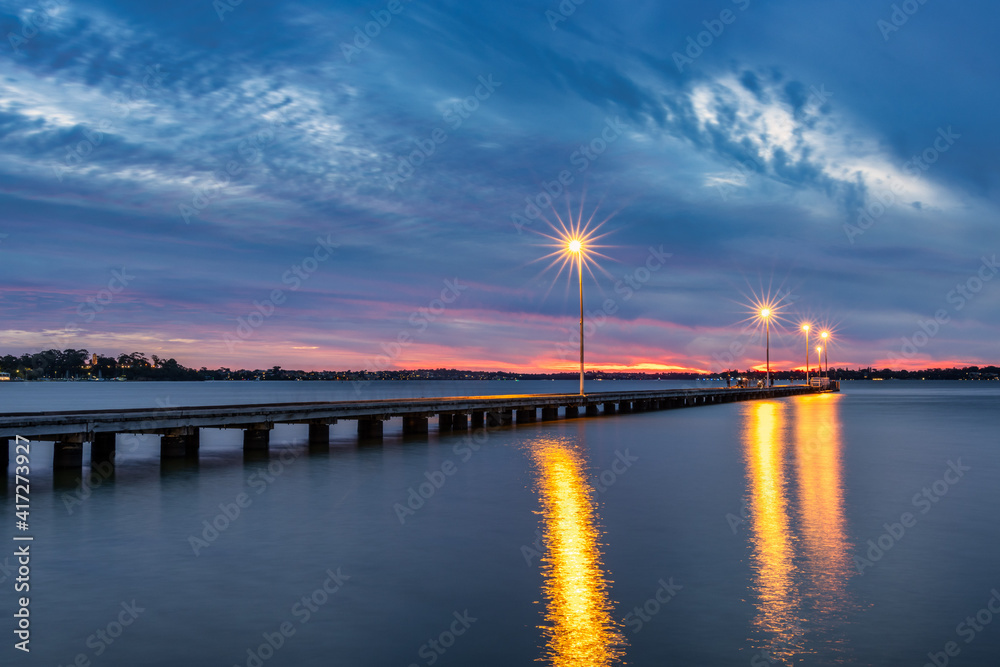 Sunset at Como Jetty Perth Australia