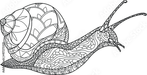 Snail 1 - Zentangle Series by Nobe Studio