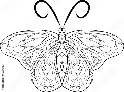Butterfly 1 - Zentangle Series by Nobe Studio