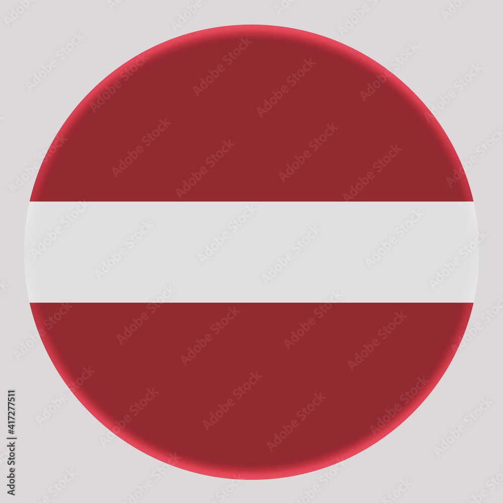 3D Flag of Latvia on circle 3D Flag of Latvia on circle