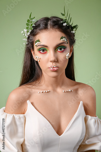 Portrait of beautiful young...