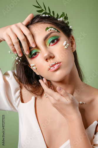 Portrait of beautiful young...