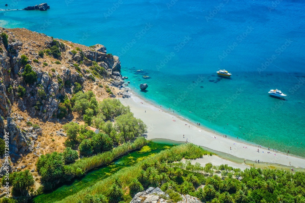 Preveli Palm Beach Rethymno Crete Greece