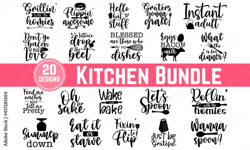 Kitchen Unique Typography Design, Decoration, Prints And Posters 