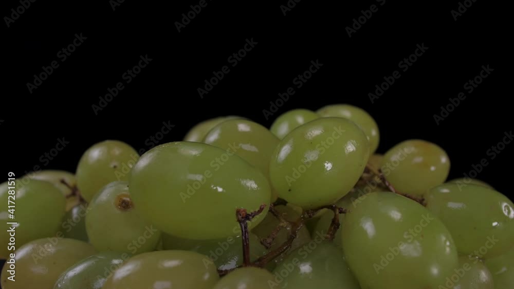 green grapes fruit rotate 4k