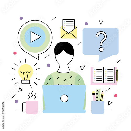 man using laptop