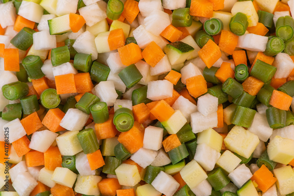 Macedonia salad, macedoine de legumes, mixed vegetable salad, french cuisine